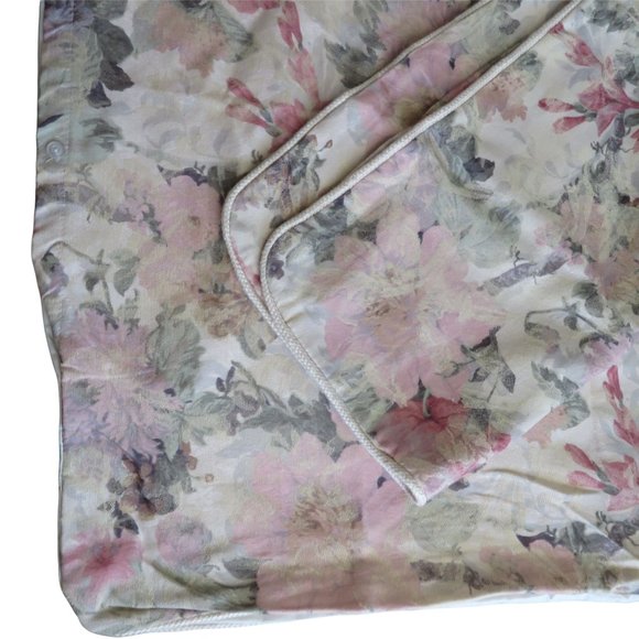 Vintage Custom-Made Twin Duvet Sham Set Pink Floral Tapestry Mid Century Modern - Picture 6 of 8